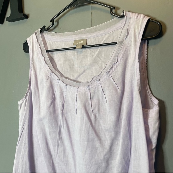 J. Jill Lavender Sleeveless Tank Top pleated front size medium - Picture 2 of 9